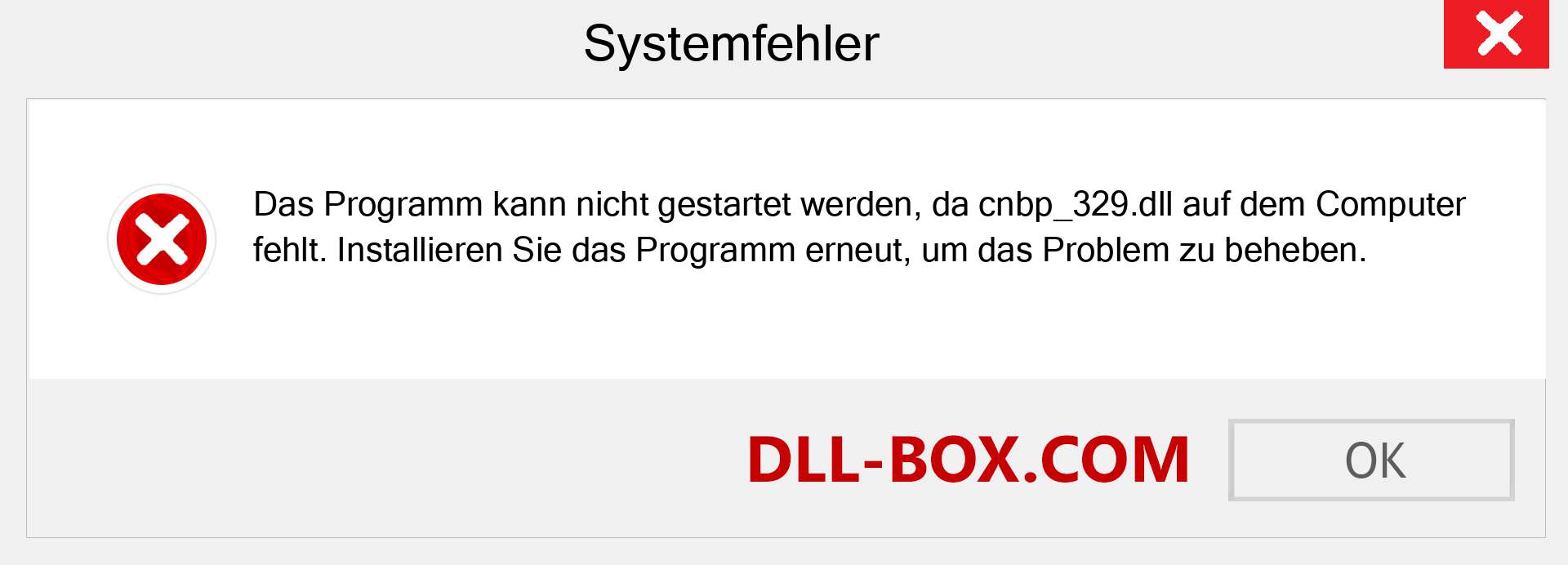 cnbp_329.dll-Datei fehlt?. Download für Windows 7, 8, 10 - Fix cnbp_329 dll Missing Error unter Windows, Fotos, Bildern