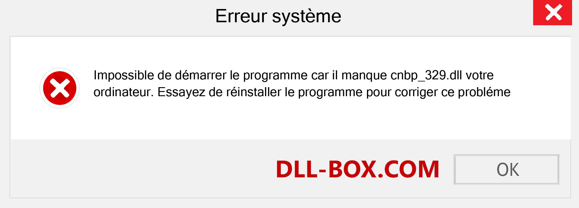 Le fichier cnbp_329.dll est manquant ?. Télécharger pour Windows 7, 8, 10 - Correction de l'erreur manquante cnbp_329 dll sur Windows, photos, images